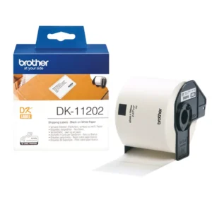 BROTHER เทปกระดาษต่อเนื่องพื้นขาว ขนาด 62 มม. DK-11202 (ฉลากแบบไดคัท)