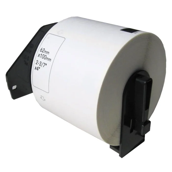 Brother-DK-11202-3 BROTHER เทปกระดาษต่อเนื่องพื้นขาว ขนาด 62 มม. DK-11202 (ฉลากแบบไดคัท)