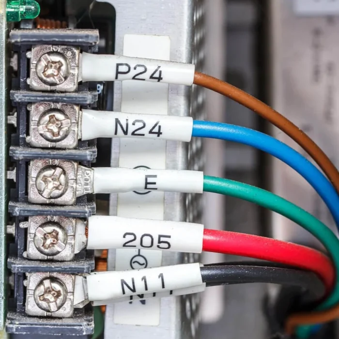 Brother-HSE-221E-3 BROTHER เทปพิมพ์อักษรสีดำ พื้นขาว ขนาด 23.6 มม. HSE-251 (เทปแบบท่อหด)