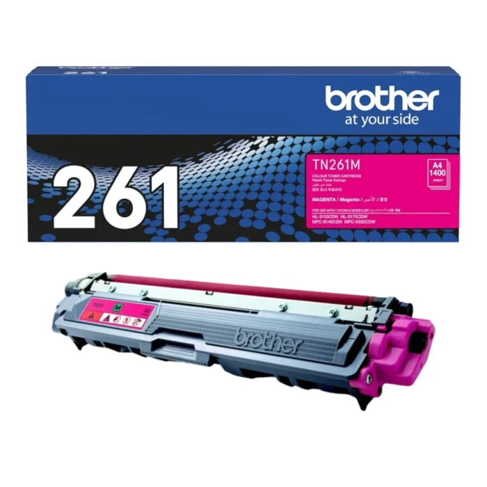 BROTHER Toner Laser ตลับหมึกพิมพ์เลเซอร์สีชมพู TN-261M (ฺMagenta)
