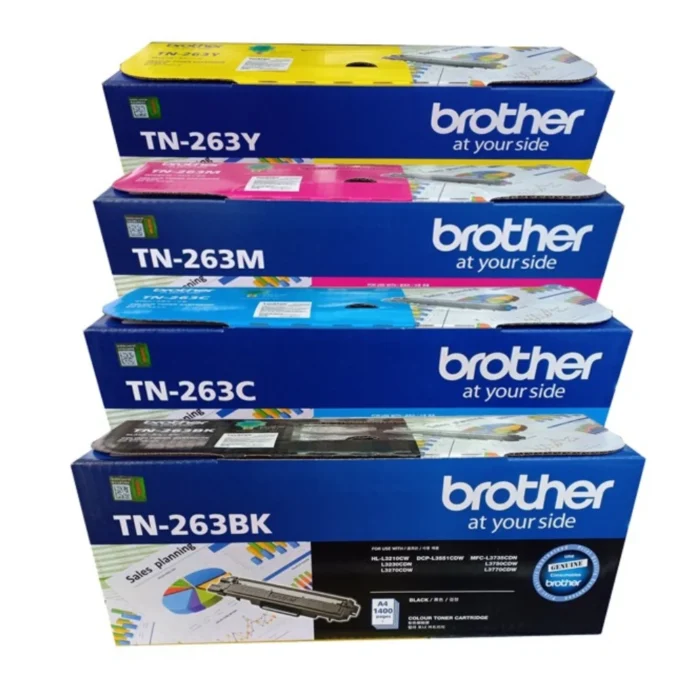 BROTHER Toner Laser ตลับหมึกพิมพ์เลเซอร์สีชมพู TN-263M (ฺMagenta)