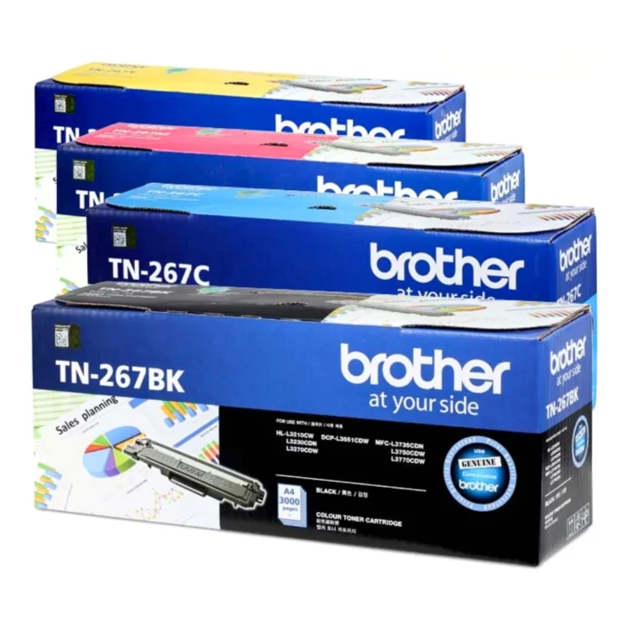 Brother-TN-267-box BROTHER Toner Laser ตลับหมึกพิมพ์เลเซอร์สีดำ TN-267BK (ฺBlack)