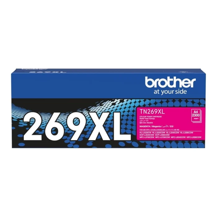 Brother-TN-269XLM BROTHER Toner Laser ตลับหมึกพิมพ์เลเซอร์สีชมพู TN-269XLM (ฺMagenta)