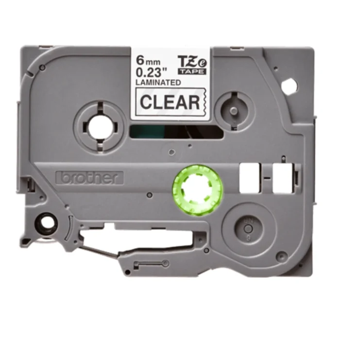 Brother-TZE-111-2 BROTHER เทปพิมพ์อักษรสีดำ พื้นใส ขนาด 6 มม. TZE-111
