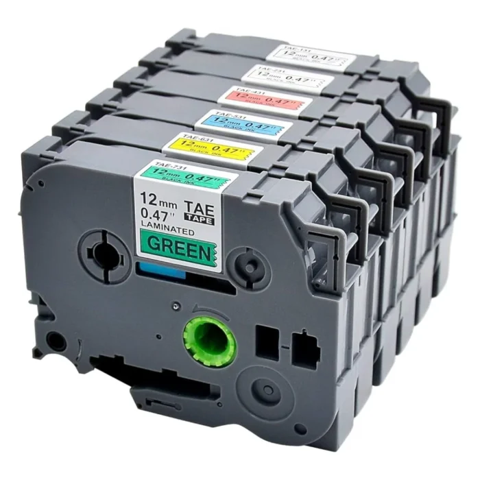 Brother-TZE-12-mm BROTHER เทปพิมพ์อักษรสีดำ พื้นแดง ขนาด 12 มม. TZE-431