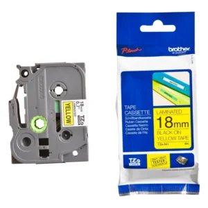 Brother-TZE-641-1 BROTHER เทปพิมพ์อักษรสีดำ พื้นเหลือง ขนาด 18 มม. TZE-641