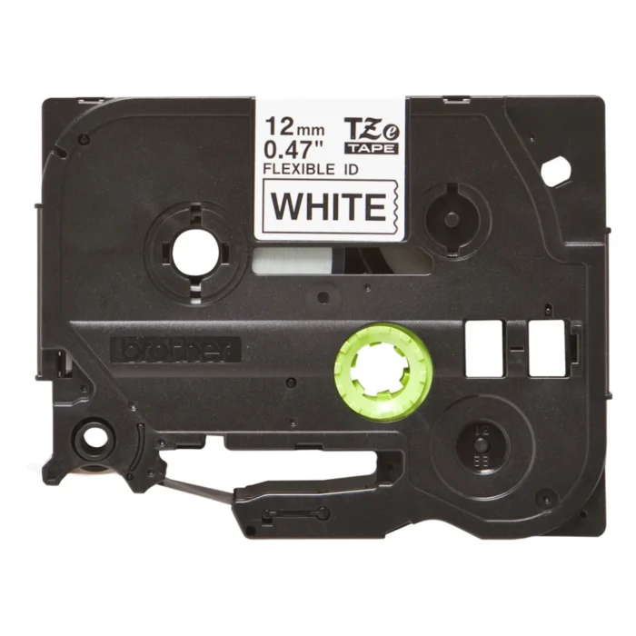 Brother-TZE-FX231-2 BROTHER เทปพิมพ์อักษรสีดำ พื้นขาว ขนาด 12 มม. TZE-FX231 (ชนิดยืดหยุ่นสูง)