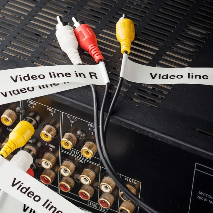 BROTHER เทปพิมพ์อักษรสีดำ พื้นขาว ขนาด 18 มม. TZE-FX241 (ชนิดยืดหยุ่นพิเศษ)