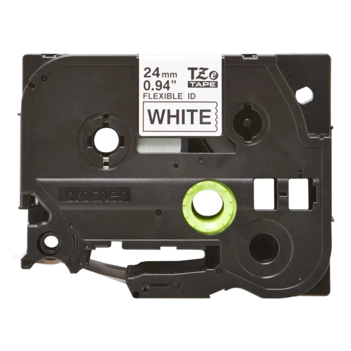 Brother-TZE-FX251-2 BROTHER เทปพิมพ์อักษรสีดำ พื้นขาว ขนาด 24 มม. TZE-FX251 (ชนิดยืดหยุ่นพิเศษ)