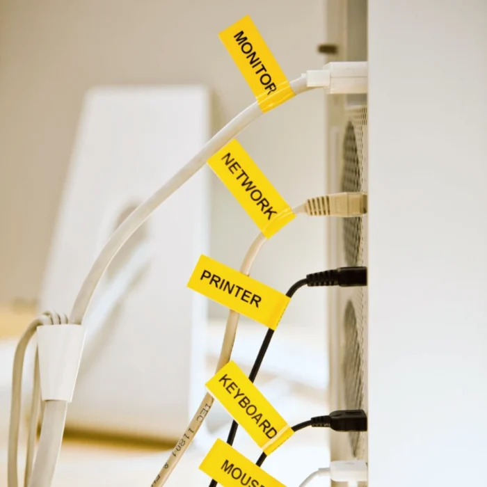 BROTHER เทปพิมพ์อักษรสีดำ พื้นเหลือง ขนาด 12 มม. TZE-FX631 (ชนิดยืดหยุ่นสูง)