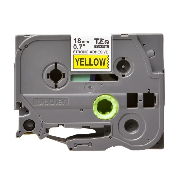 BROTHER เทปพิมพ์อักษรสีดำ พื้นเหลือง ขนาด 18 มม. TZE-S641 (ชนิดติดแน่นพิเศษ)