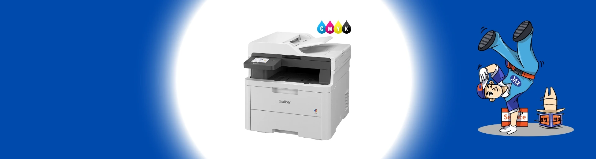 เครื่องปริ้นเลเซอร์สี พร้อมสี CMYK เควีซี คอมพิวเตอร์