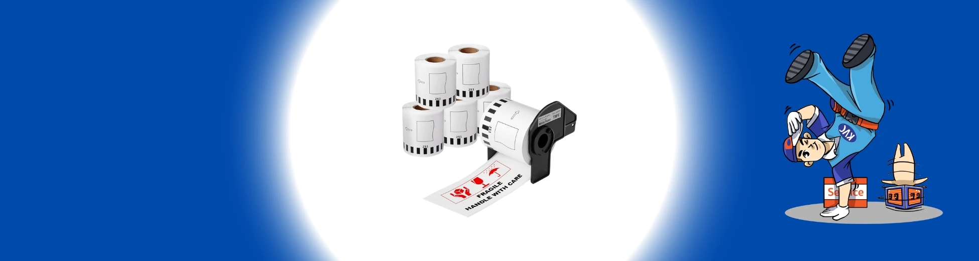 ม้วนฉลาก เทปพิมพ์อักษร เควีซี คอมพิวเตอร์