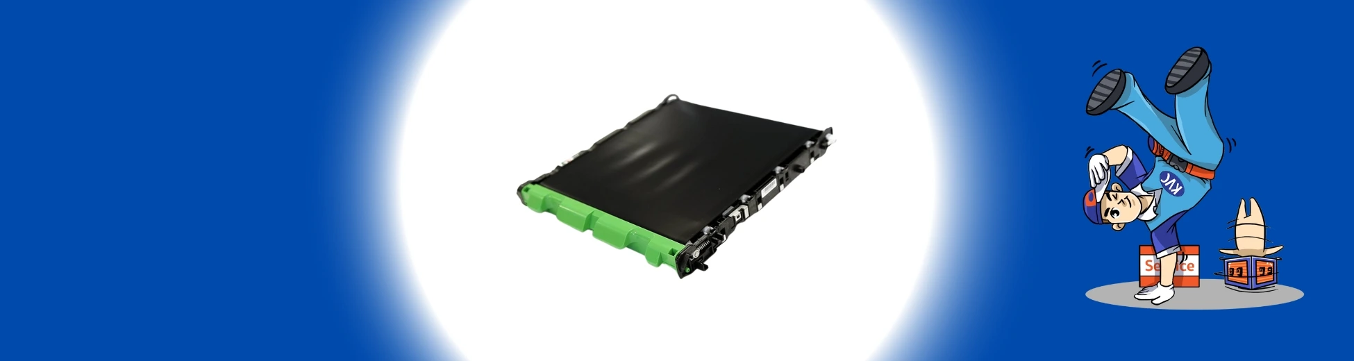 ชุดสายพานลำเลียงกระดาษ พื้นสีดำ เควีซี คอมพิวเตอร์