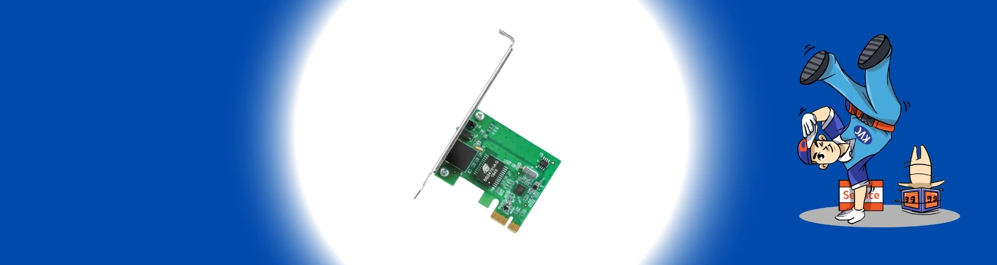 LAN Card (การ์ดแลน) สำหรับเชื่อมต่อเครือข่ายมีสาย ความเร็วสูง สต๊อกล่าสุด %currentyear% จากร้านเควีซี คอมพิวเตอร์