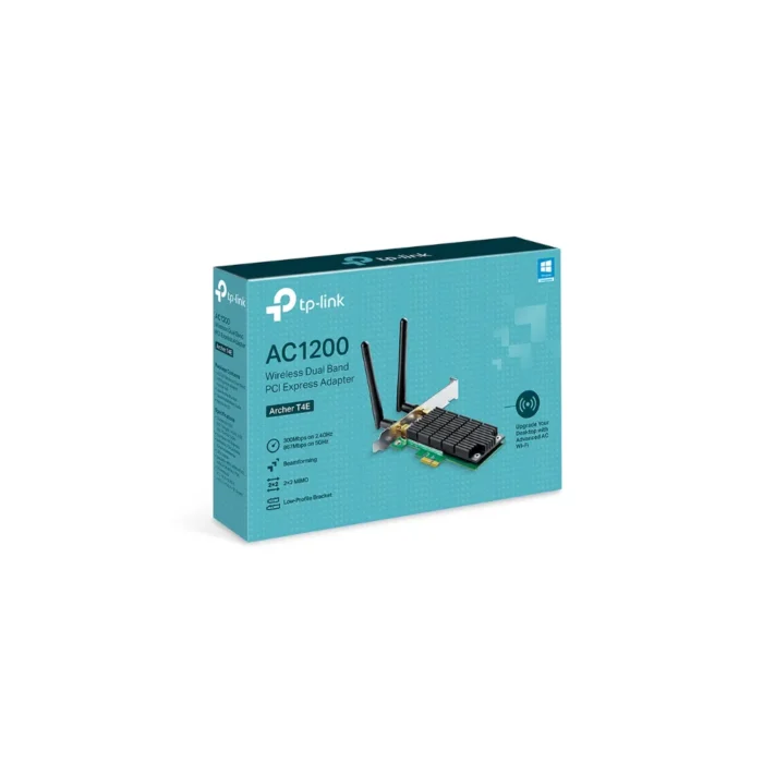TP-LINK (Archer T4E) อะแดปเตอร์ PCIe Wi-Fi AC1200 Dual Band