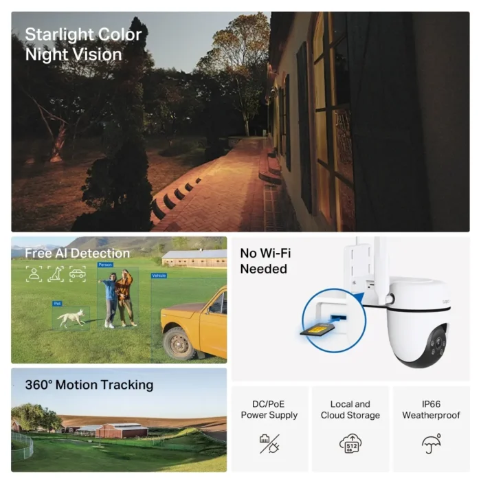 TP-LINK Tapo 4G C501GW Smart IP Camera (2.0MP)