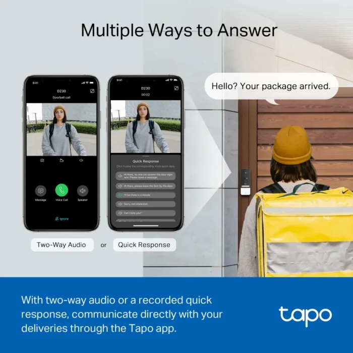 TP-LINK (Tapo D230S1) Tapo Smart Battery Video Doorbell
