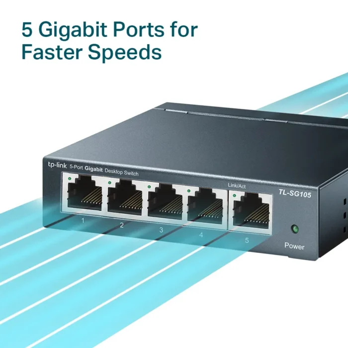 TP-LINK (TL-SG105) 5 Port Gigabit Switching Hub