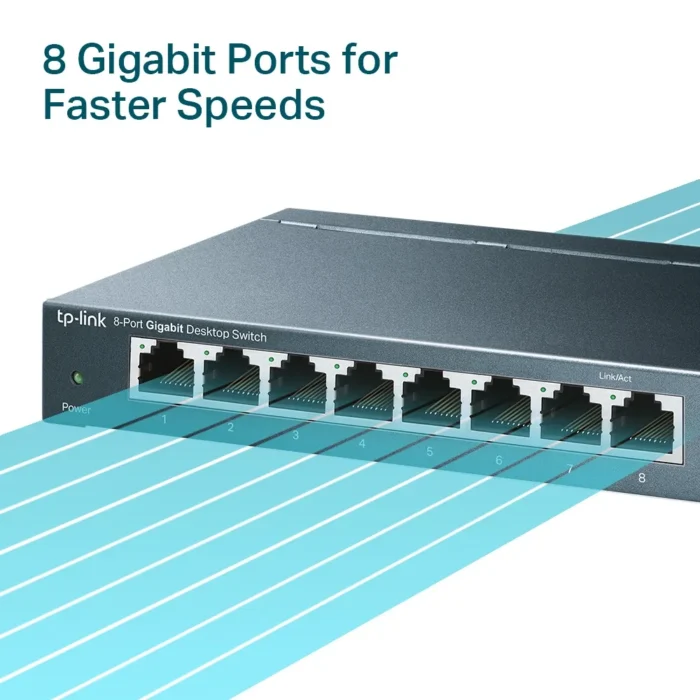 TP-LINK (TL-SG108) 8 Port Gigabit Switching Hub