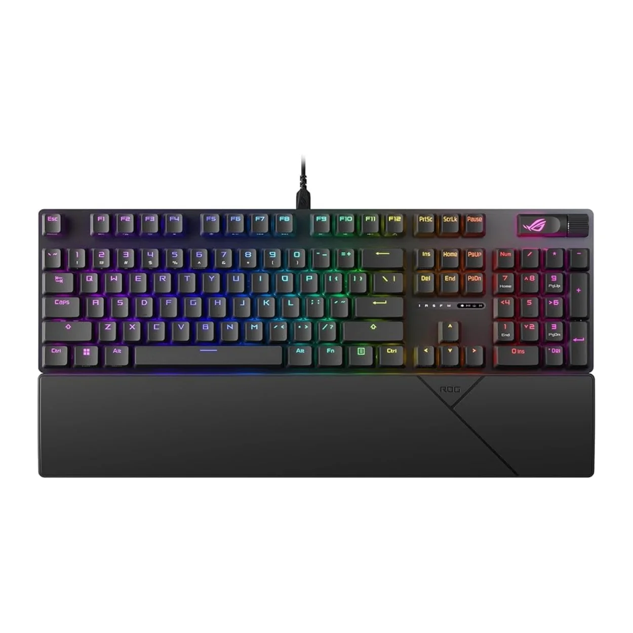 ASUS Keyboard XA12 ROG Strix Scope II RX Red 01 คีย์บอร์ดเกมมิ่ง สีดำ ภาษาไทย ASUS ROG Strix Scope II RX Red KB Black Keyboard (กดลื่นจังหวะเดียวและเงียบ)