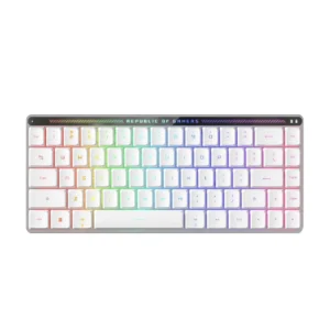 คีย์บอร์ดไร้สาย สีขาว ภาษาอังกฤษ ASUS M603 Falchion Low Profile RXRed Keyboard (พิมพ์ไว สมูท เสียงเบา)