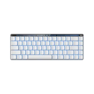 คีย์บอร์ดไร้สาย สีขาว ภาษาอังกฤษ ASUS M603 Falchion Low Profile RXBlue Keyboard (พิมพ์แล้วมีเสียงคลิก และได้แรงต้าน 2 จังหวะ)