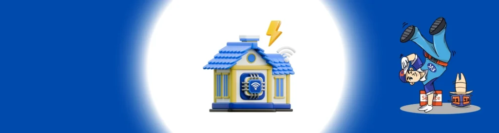 หมวดหมู่สินค้าเครื่องใช้ไฟฟ้าภายในบ้าน พร้อมสัญลักษณ์ไฟฟ้า ร้านเควีซี คอมพิวเตอร์