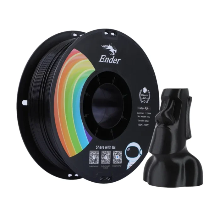 เส้นพลาสติก 3D สีดำ Creality Ender-PLA+ Filament 1.75mm 1KG Black