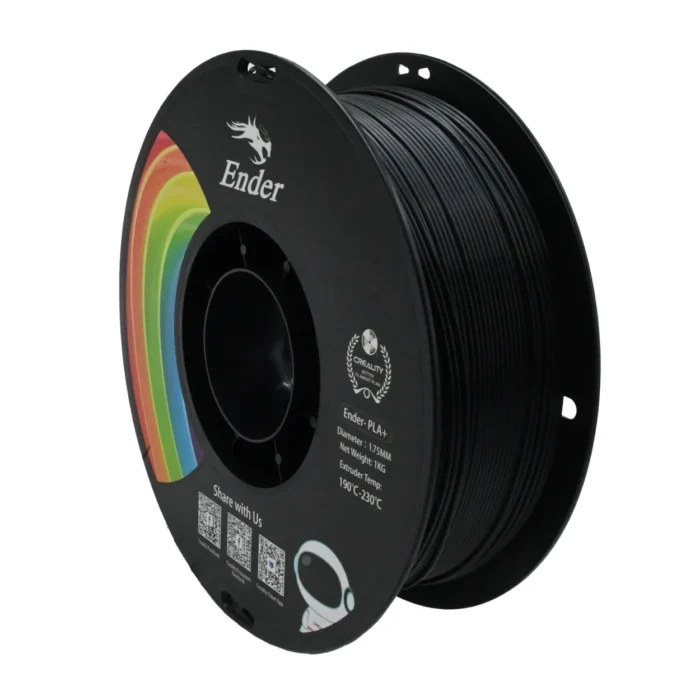 เส้นพลาสติก 3D สีดำ Creality Ender-PLA+ Filament 1.75mm 1KG Black