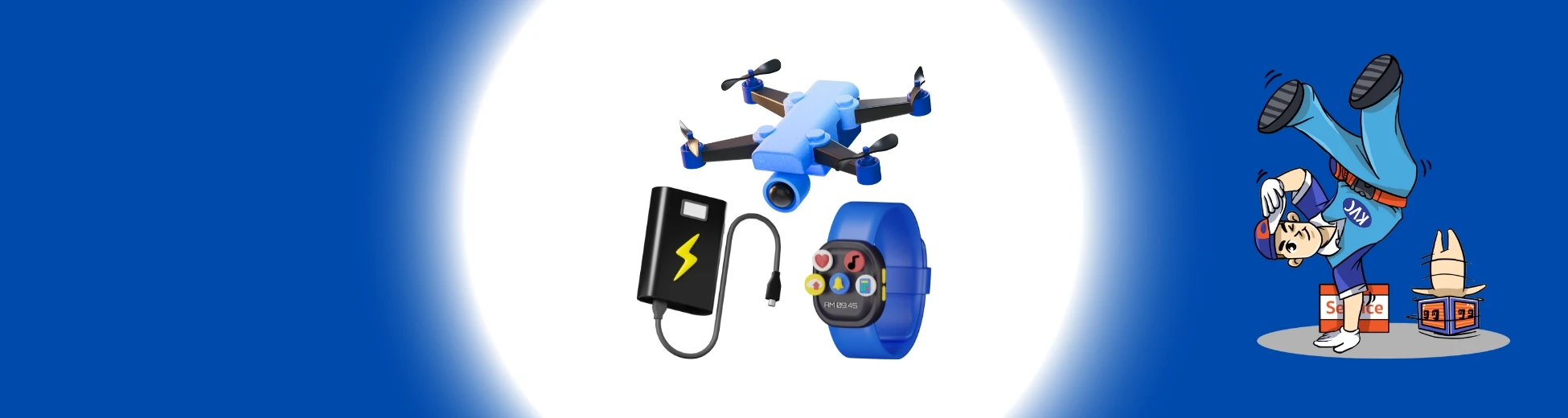 โดรน นาฬิกาอัจฉริยะ และอุปกรณ์ชาร์จ หมวดหมู่สินค้าแกดเจ็ต และอุปกรณ์สวมใส่ ร้านเควีซี คอมพิวเตอร์