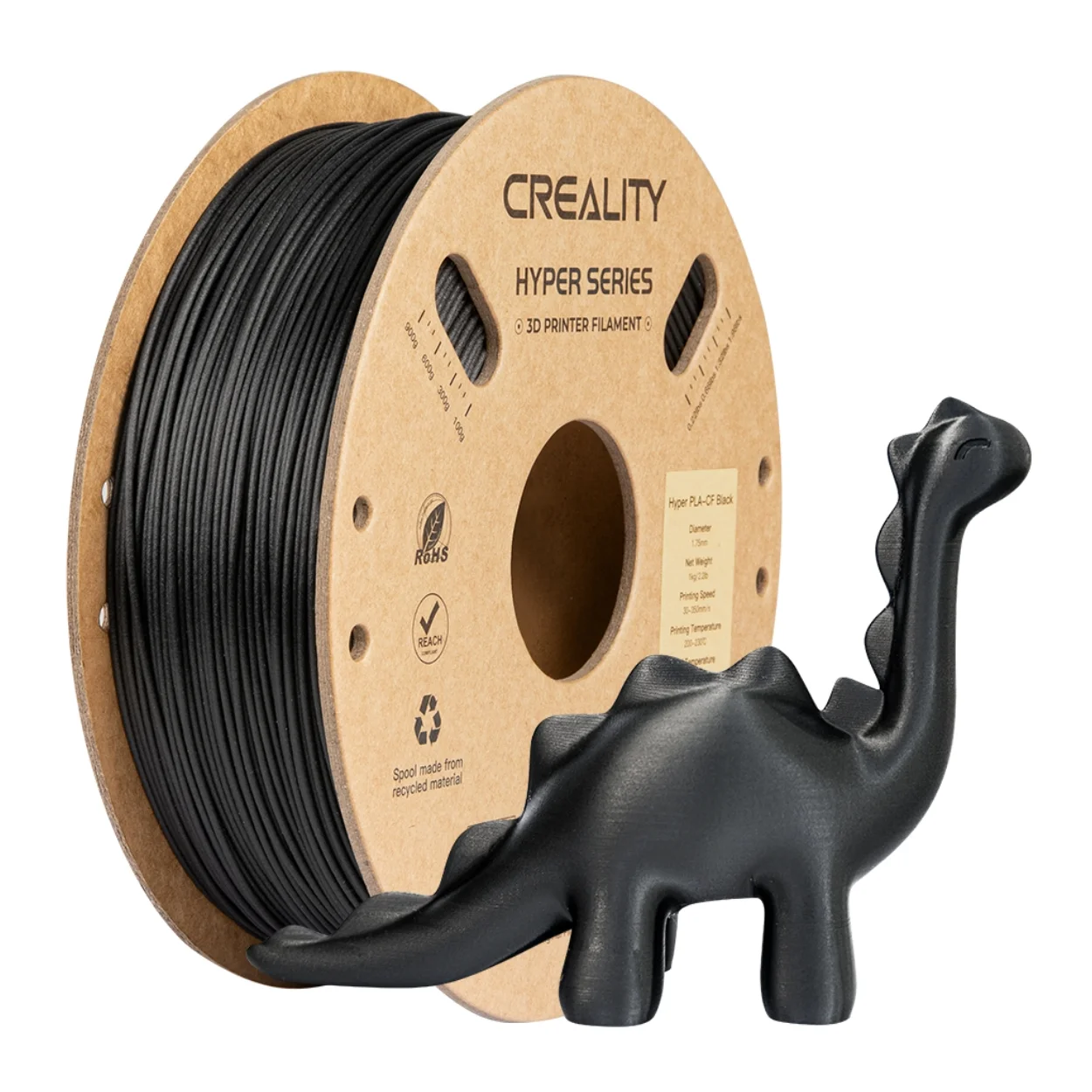 Hyper-PLA-Black-1.75-mm-1KG-01 เส้นพลาสติก 3D สีดำ Creality Hyper PLA Black 1.75 mm 1KG