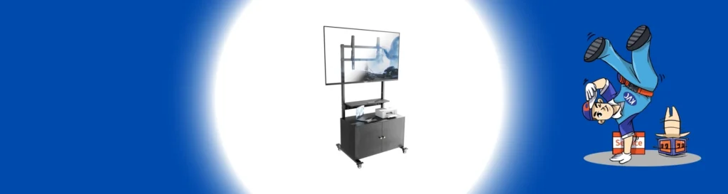 รถเข็นทีวี (TV Cart) เคลื่อนย้ายสะดวก ปรับระดับได้ สำหรับบ้าน ออฟฟิศ และงานแสดงสินค้า สต๊อกล่าสุด %currentyear% จากร้านเควีซี คอมพิวเตอร์