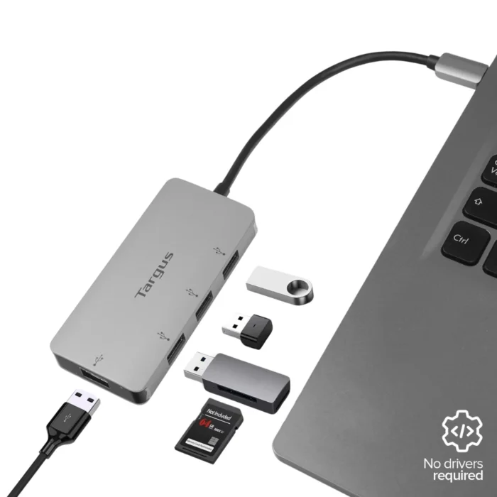 Targus USB C MultiPort Hub with Ethernet Adapter 03 Targus USB-C Multi-Port Hub with Ethernet Adapter มัลติพอร์ต