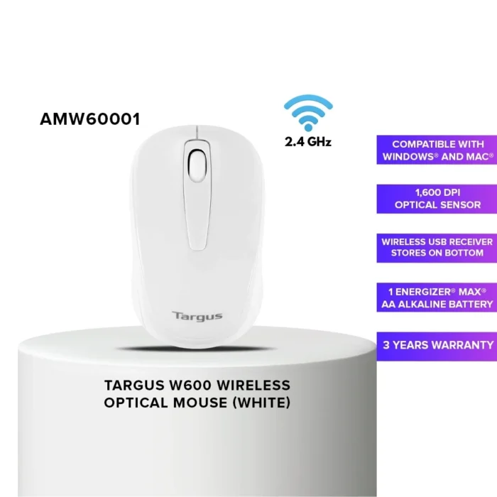 Targus W600 Wireless Optical Mouse White เม้าส์ไร้สาย สีขาว