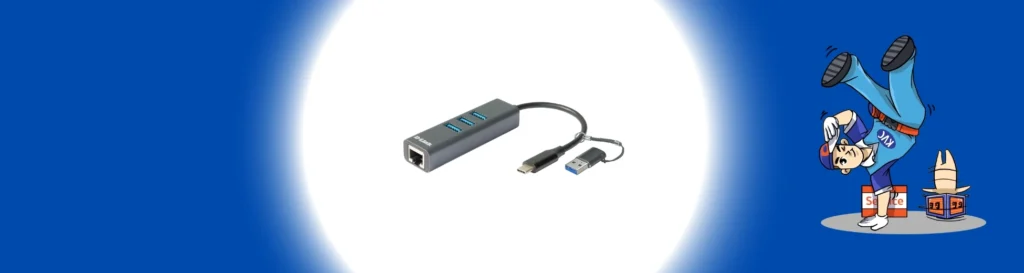 USB Hub พร้อม Ethernet Adapter เพิ่มพอร์ต USB และ LAN สต๊อกล่าสุด %currentyear% จากร้านเควีซี คอมพิวเตอร์