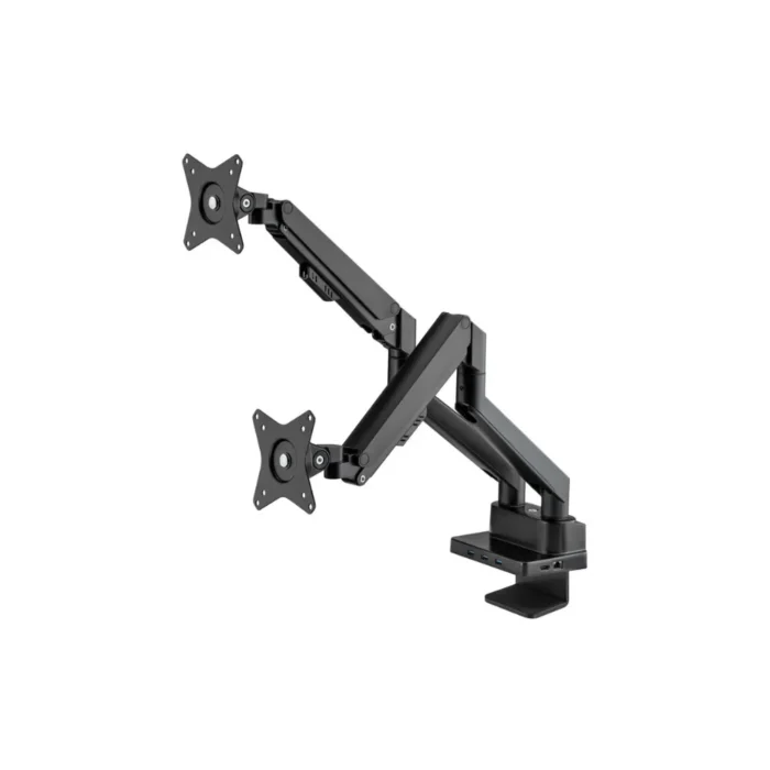 ขาตั้งจอคอม 2 จอ พร้อม Docking Station 8-in-1 ครบจบในหนึ่งเดียว