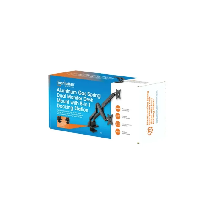 ขาตั้งจอคอม 2 จอ พร้อม Docking Station 8-in-1 ครบจบในหนึ่งเดียว