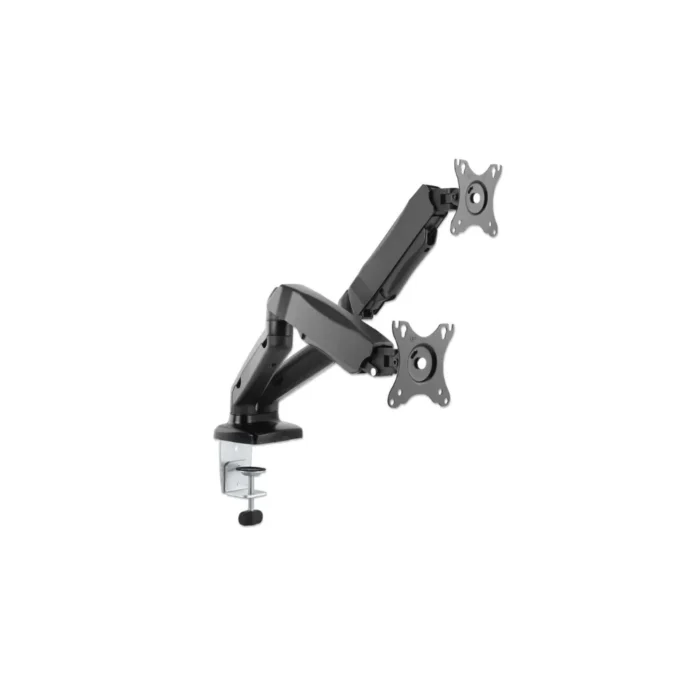 dual-desk-mount-mht-462501-1 แขนจับจอมอนิเตอร์แก๊สสปริง ปรับอิสระ สำหรับจอ 17 - 32 นิ้ว