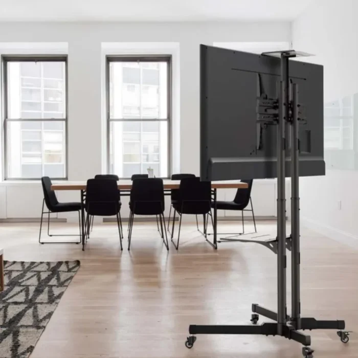 ขาตั้งทีวีแบบมีล้อแบบปรับความสูงได้ รุ่นประหยัด สำหรับทีวี 37 - 70 นิ้ว