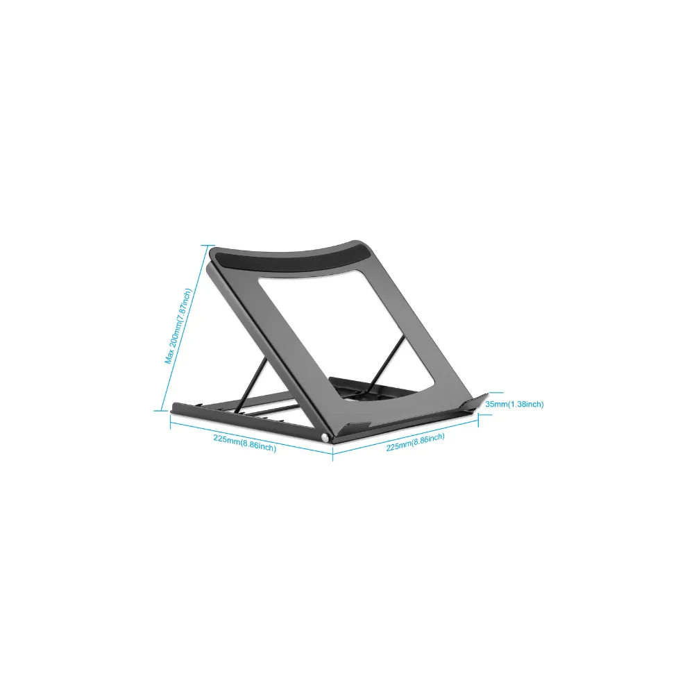 laptop-tablet-stand-mht-462129-1 ขาตั้งโน๊ตบุ๊ค แท็บเล็ต ปรับระดับ พกพาง่าย เพื่อสุขภาพ
