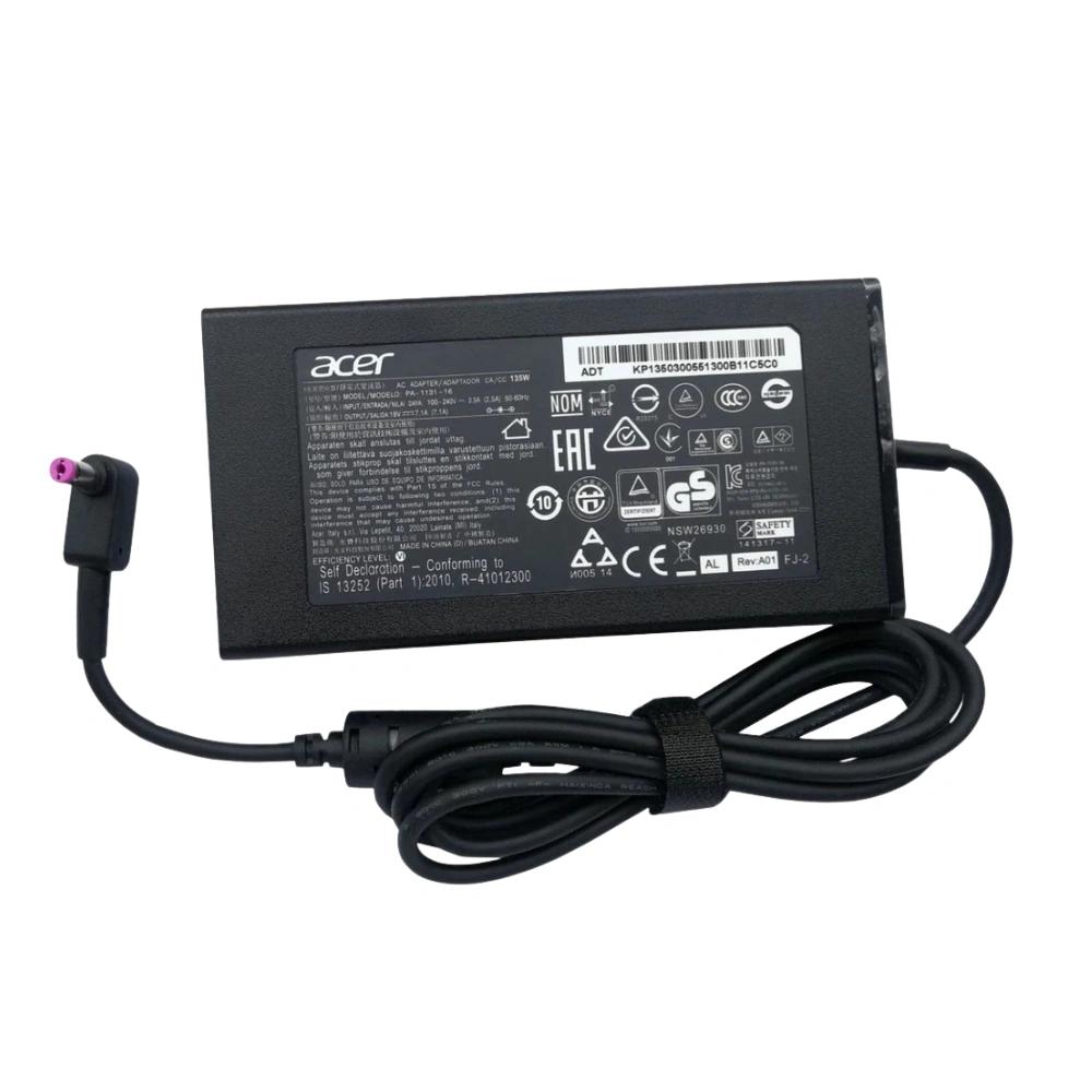 Acer Adapter 19V 7.1A 135W 5.5 × 1.7mm 01 Acer Adapter 19V 7.1A 135W หัว 5.5 × 1.7mm สำหรับโน๊ตบุ๊ค