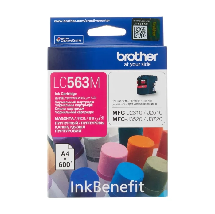 BROTHER Ink หมึกพิมพ์สีชมพู LC-563M (ฺMagenta)