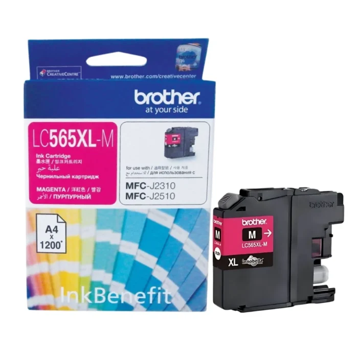 BROTHER Ink หมึกพิมพ์สีชมพู LC-565XLM (ฺMagenta)
