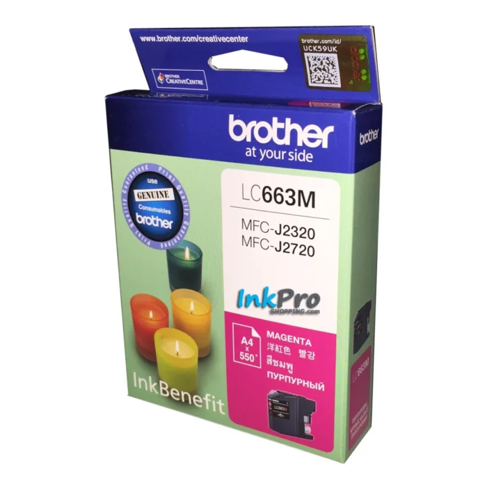 BROTHER Ink หมึกพิมพ์สีฟ้า LC-663M (ฺMagenta)
