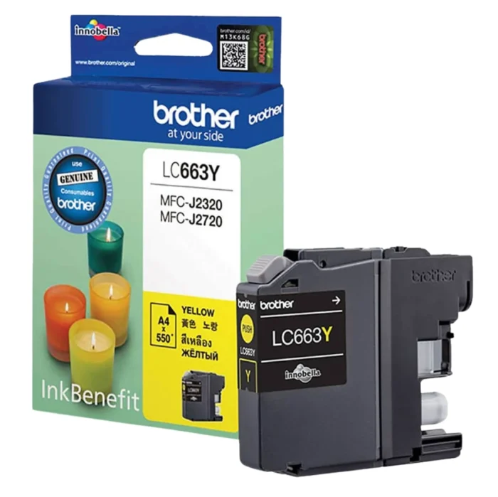 BROTHER Ink LC-663Y 01 BROTHER Ink หมึกพิมพ์สีเหลือง LC-663Y (ฺYellow)