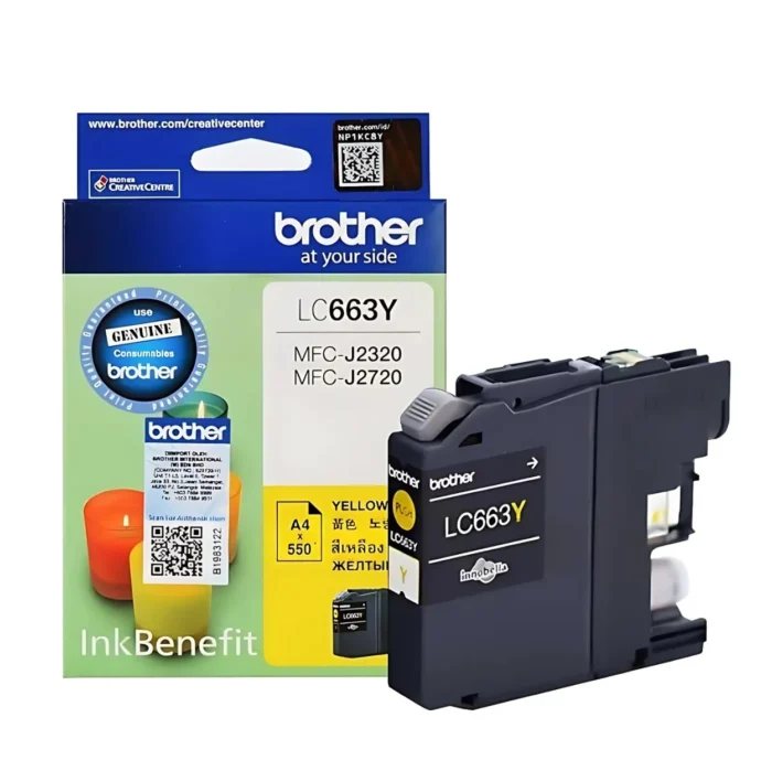 BROTHER Ink LC-663Y 03 BROTHER Ink หมึกพิมพ์สีเหลือง LC-663Y (ฺYellow)