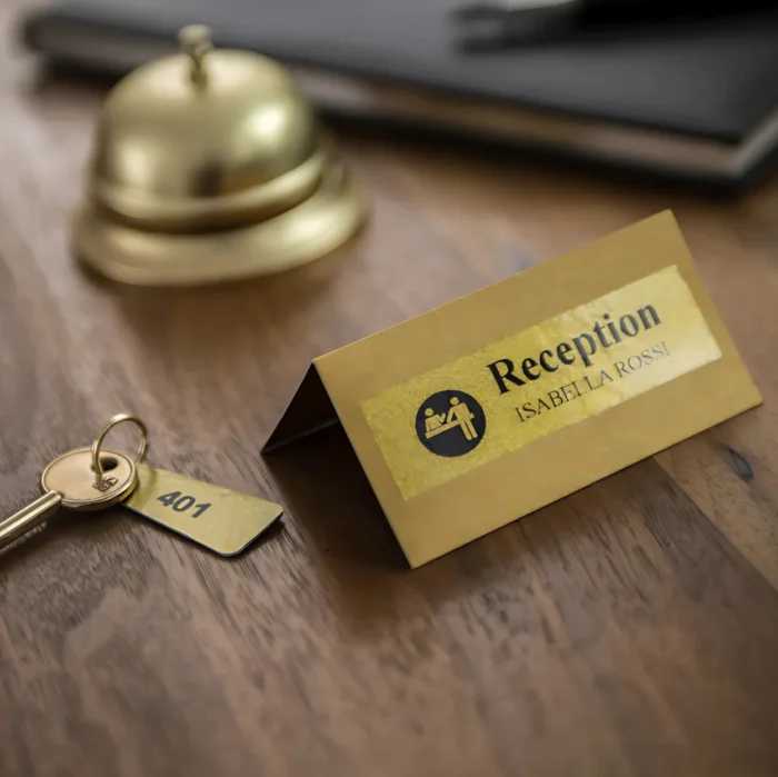 BROTHER เทปพิมพ์อักษรสีทอง พื้นขาว ขนาด 12 มม. TZE-PR234 (มีกากเพชร)