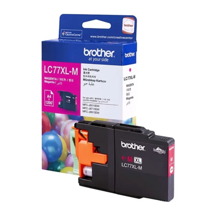 BROTHER Ink หมึกพิมพ์สีชมพู LC-77XLM (ฺMagenta)
