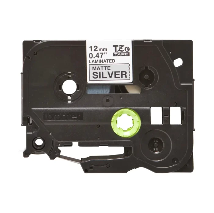 BROTHER เทปพิมพ์อักษรสีดำ พื้นเงิน ขนาด 12 มม. TZE-M931 (ชนิดยืดหยุ่นสูง)